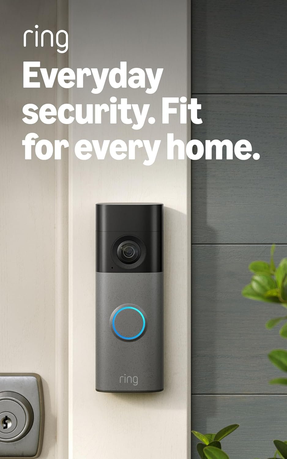 Ring Battery Doorbell 2K, Matte Mocha